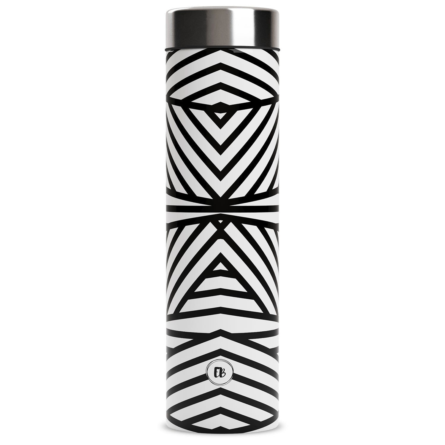 EB Everything Beautiful Steel Water bottle 1 litre #color_White Abstract #size_750ml