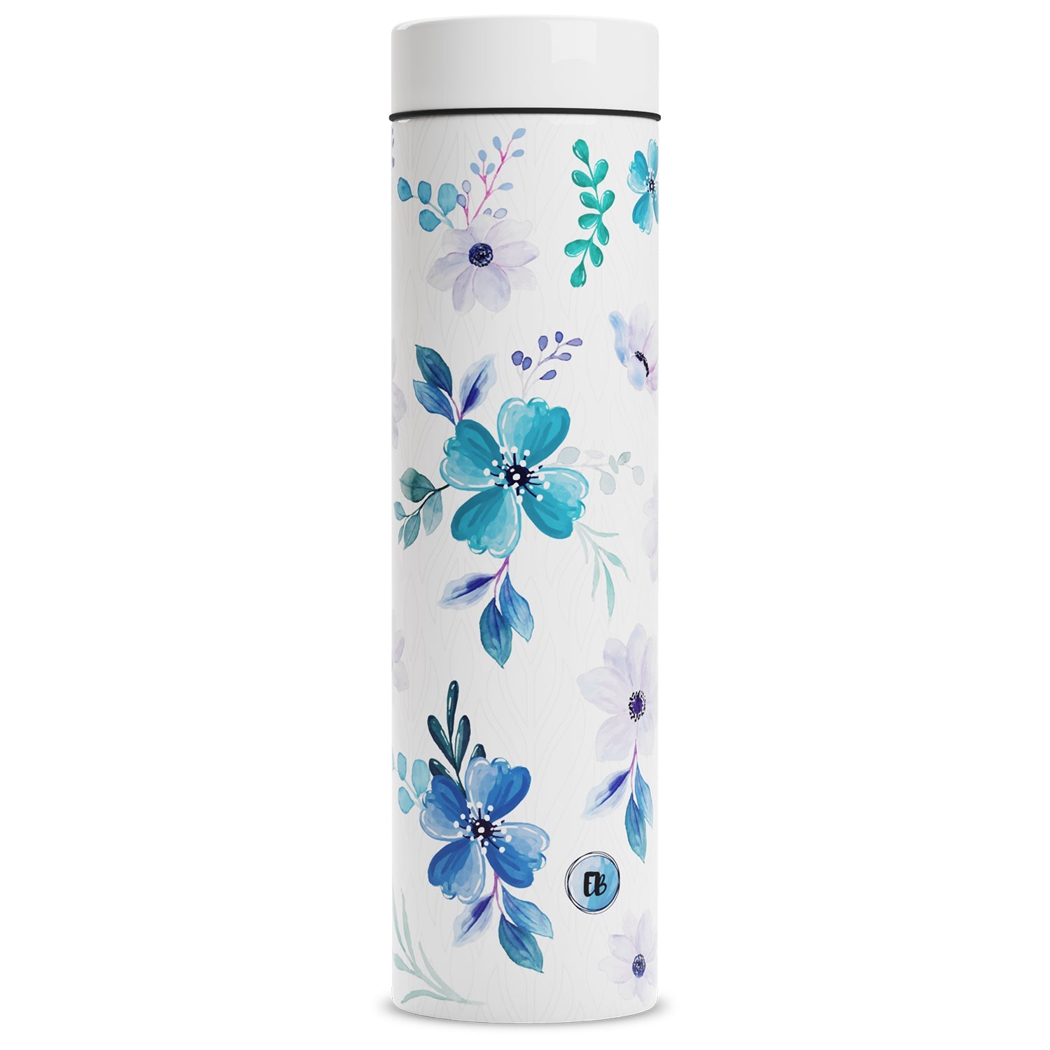 EB Everything Beautiful Steel Water bottle 1 litre #color_White Flower #size_750ml