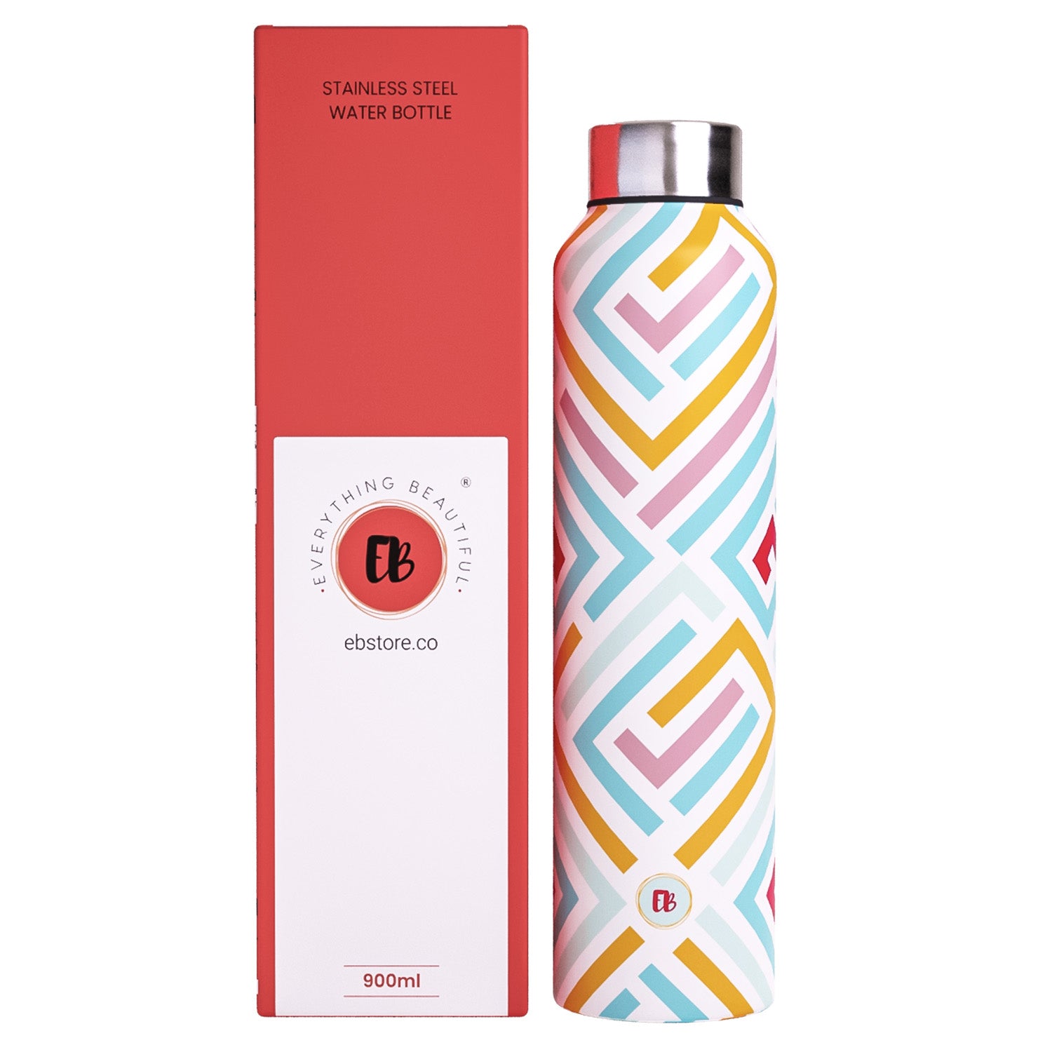 EB Everything Beautiful Steel Water bottle 1 litre #color_Modern Art #size_1L