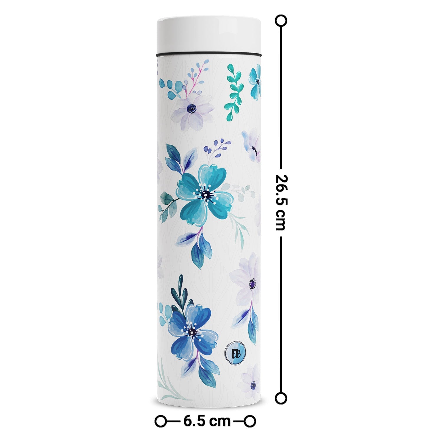 EB Everything Beautiful Steel Water bottle 1 litre #color_White Flower #size_750ml