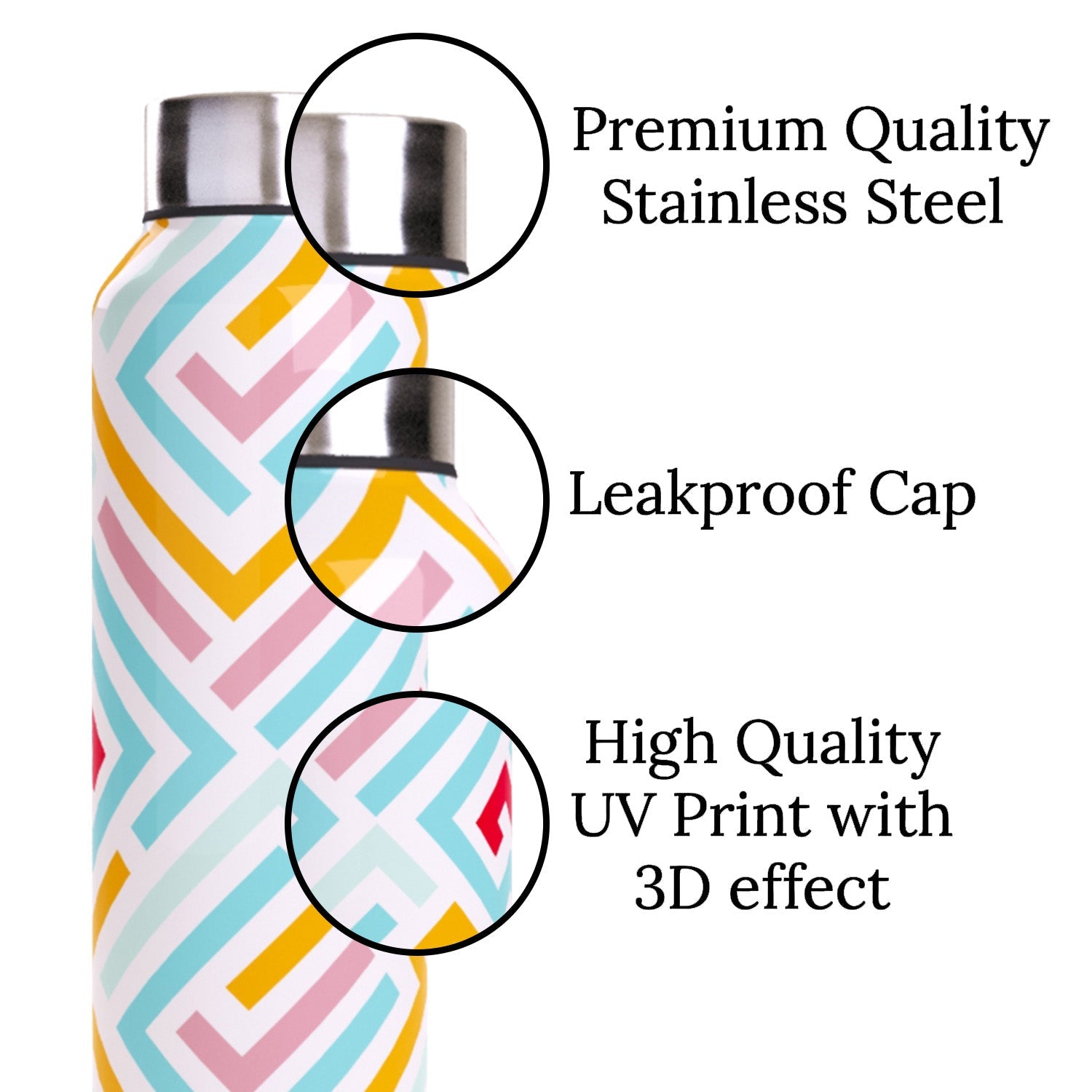 EB Everything Beautiful Steel Water bottle 1 litre #color_Modern Art #size_1L