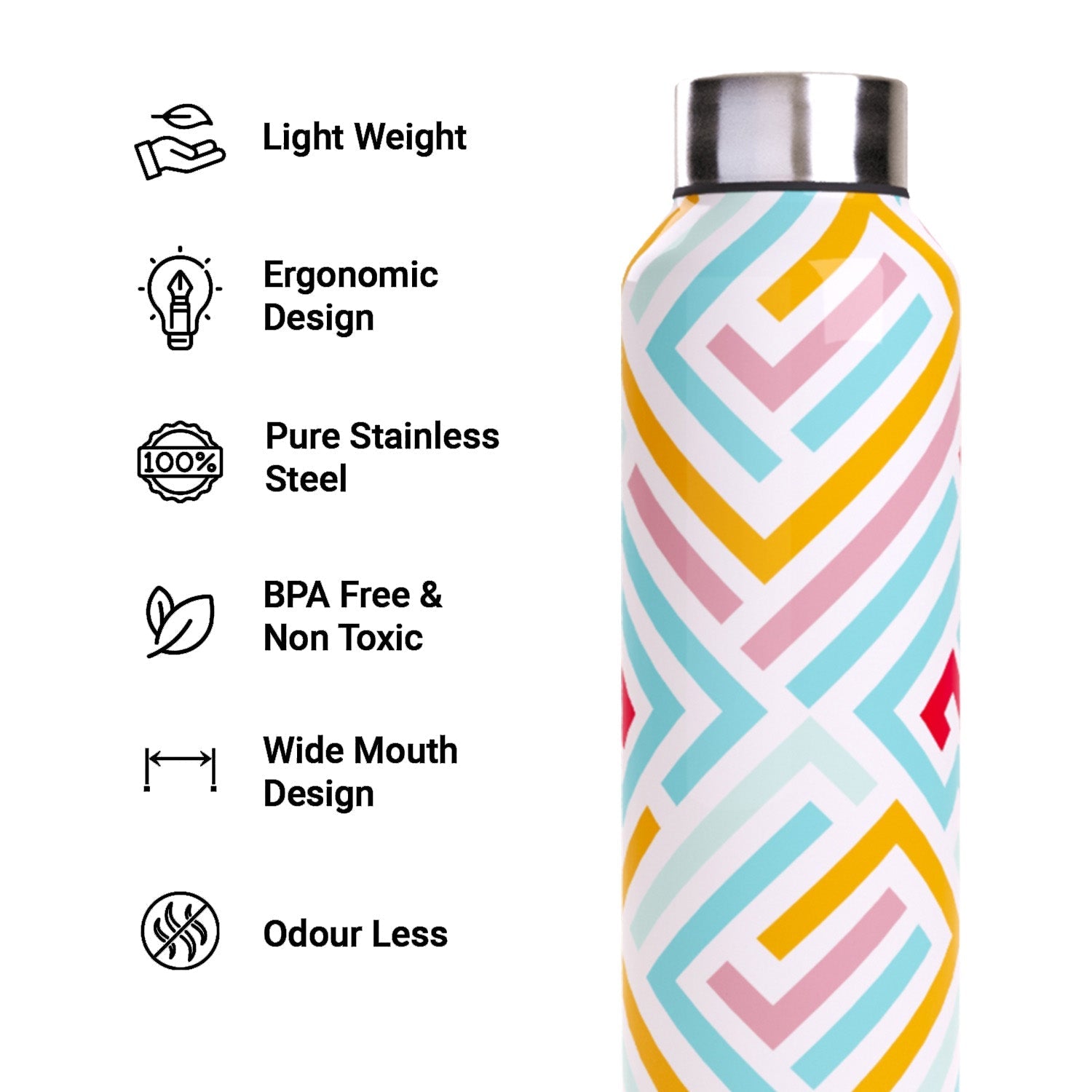 EB Everything Beautiful Steel Water bottle 1 litre #color_Modern Art #size_1L