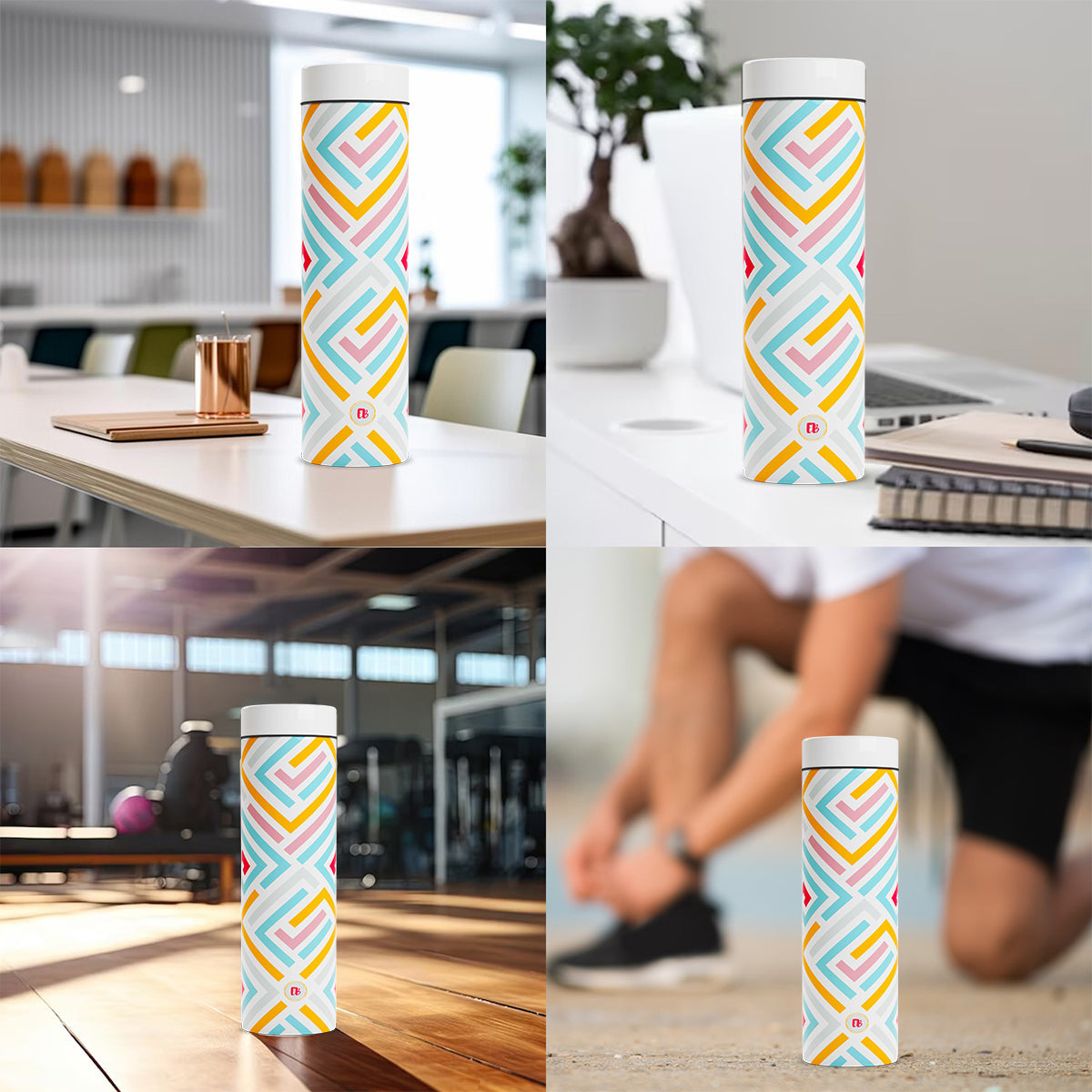 EB Everything Beautiful Steel Water bottle 1 litre #color_Modern Art #size_750ml