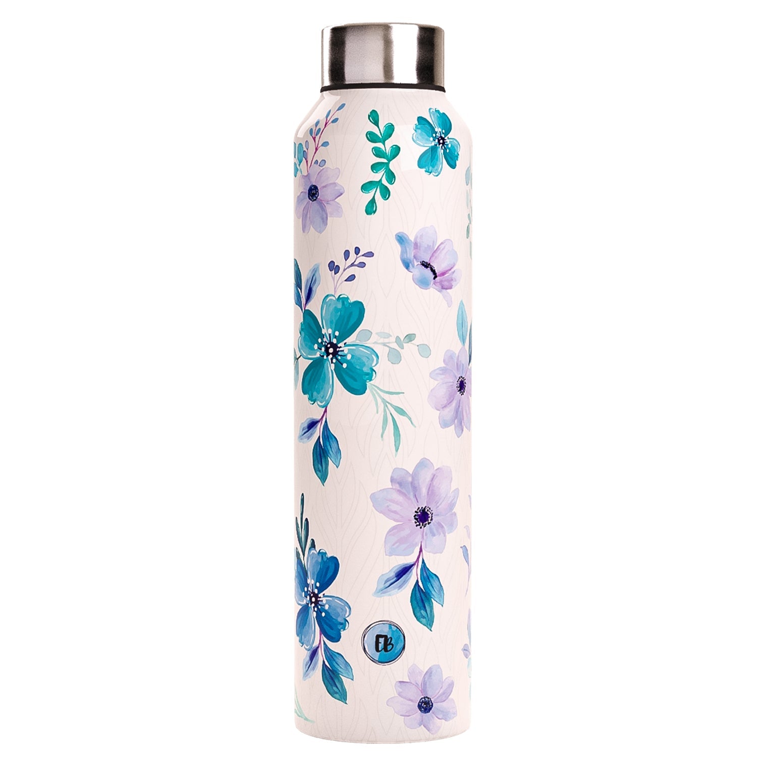 EB Everything Beautiful Steel Water bottle 1 litre #color_White Flower #size_1L