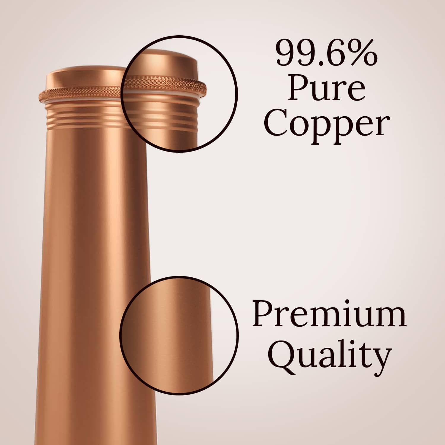 om laser etched pure copper water bottle 750ml slim #style_om
