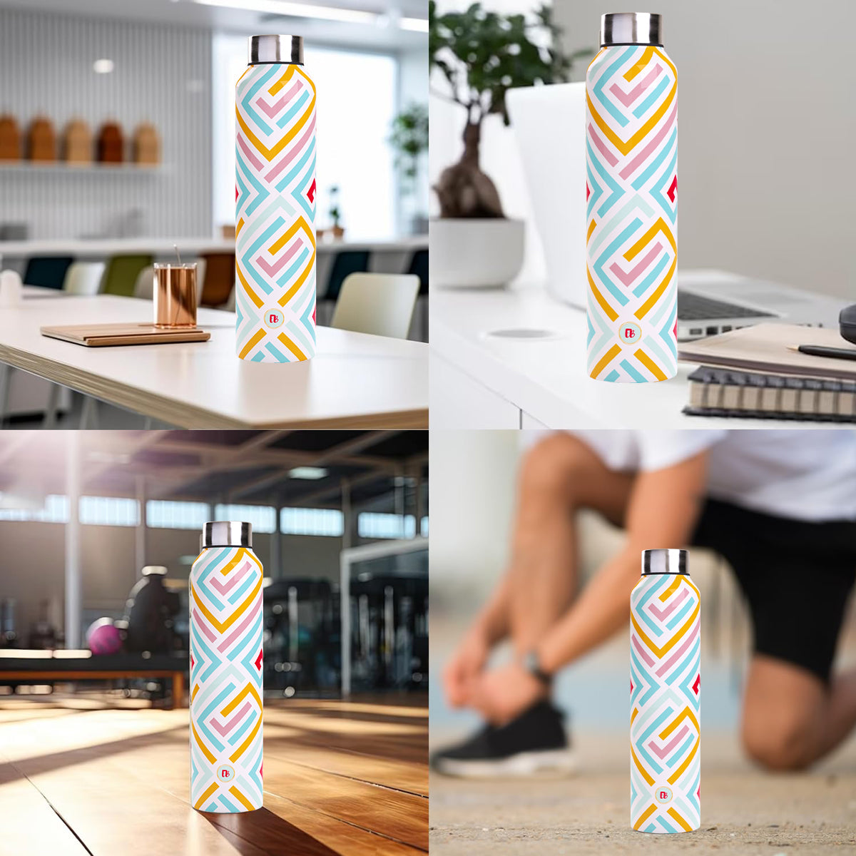 EB Everything Beautiful Steel Water bottle 1 litre #color_Modern Art #size_1L