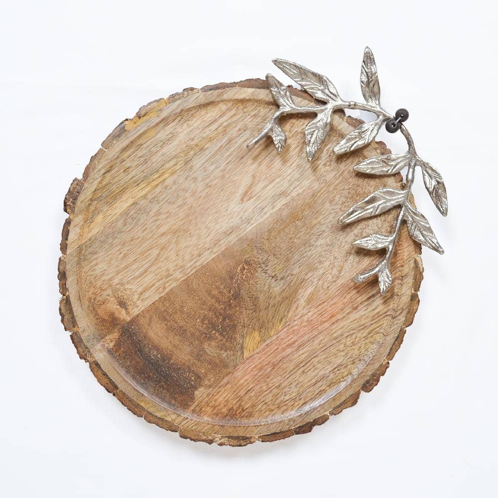 Natural Wooden Round Tray