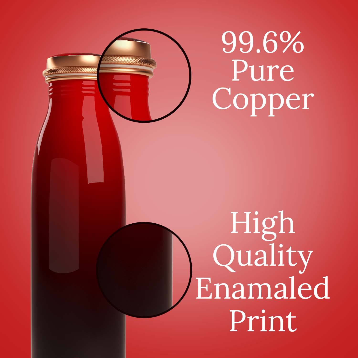 gradient red design copper bottle copper water bottle 1 litre printed copper bottle benfits of copper water #color_gradient red