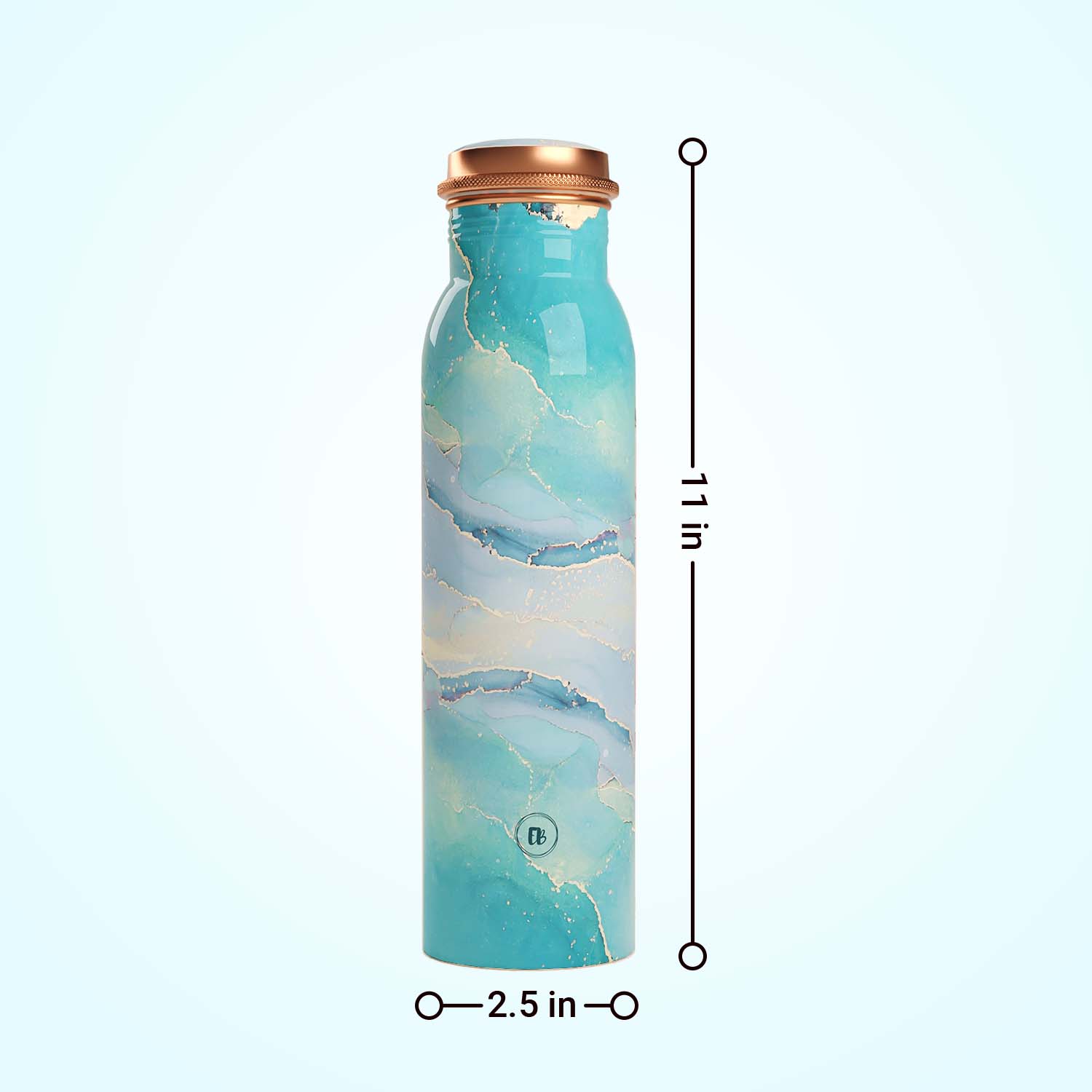 sky blue marble design copper bottle copper water bottle 1 litre printed copper bottle benfits of copper water #color_sky blue marble