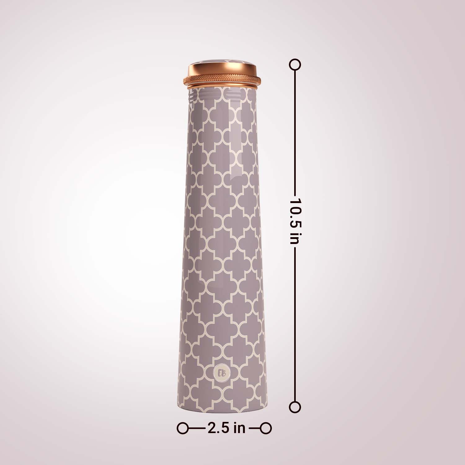 smooth grey design copper bottle copper water bottle 750ml printed copper bottle benfits of copper water #color_smooth grey moroccan
