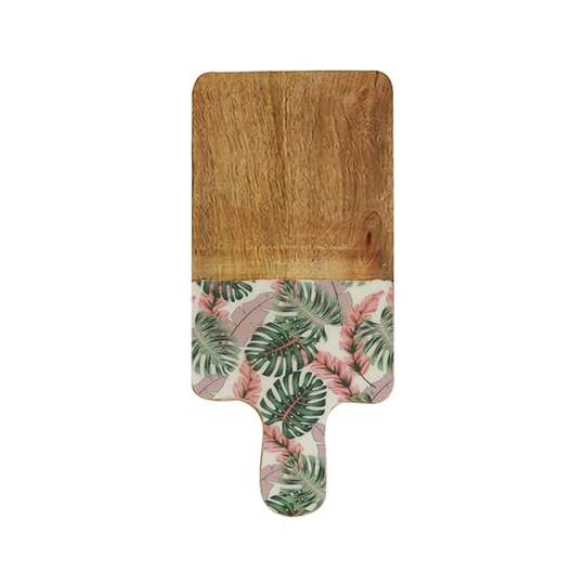 Floral Meadow Wooden Cheese Platter