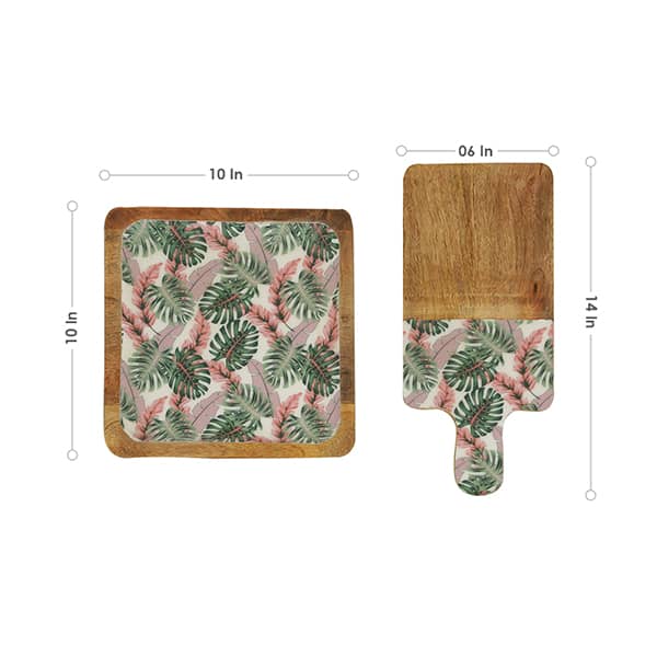 Tropical-Forest-Wooden-Platter-Combo-Serving-Tray-Set