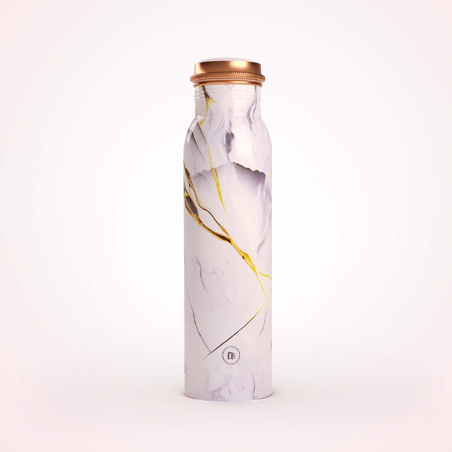 white gold marble design copper bottle copper water bottle 1 litre printed copper bottle benfits of copper water #color_white gold marble