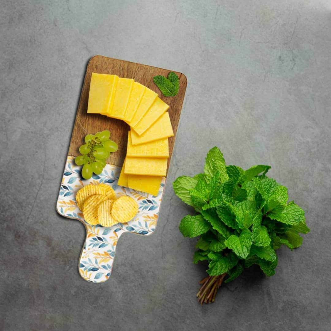 Rustic Wooden Leafy Affair Cheese Platter