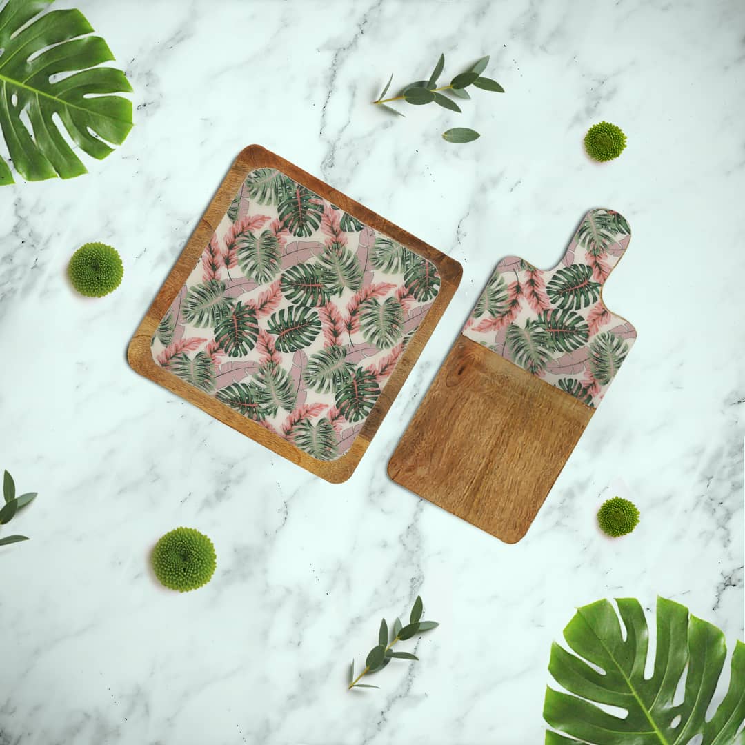 Tropical Forest Wooden Platter Combo